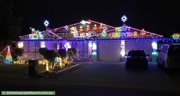 Christmas Light display at 115 President Avenue, Andrews Farm