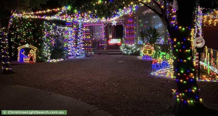 Christmas Light display at 6 Beela Place, Ngunnawal