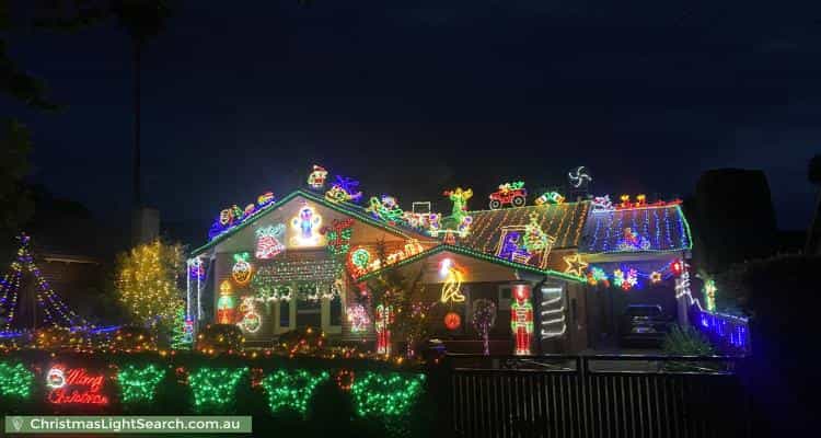 Christmas Light display at  Fairfax Avenue, Millswood