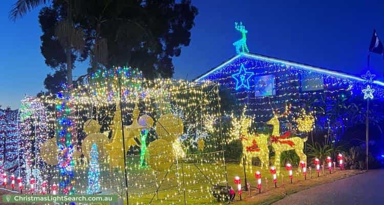 Christmas Light display at 5 Waraker Way, Leeming