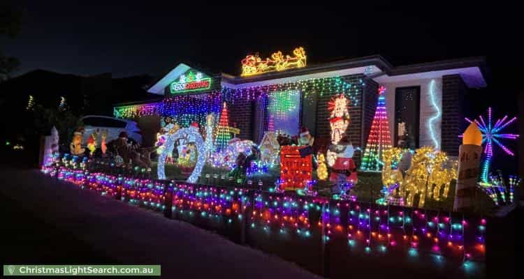 Christmas Light display at 36 Budburst Drive, Sunbury