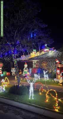 Christmas Light display at 128 Pannage Way, Brabham