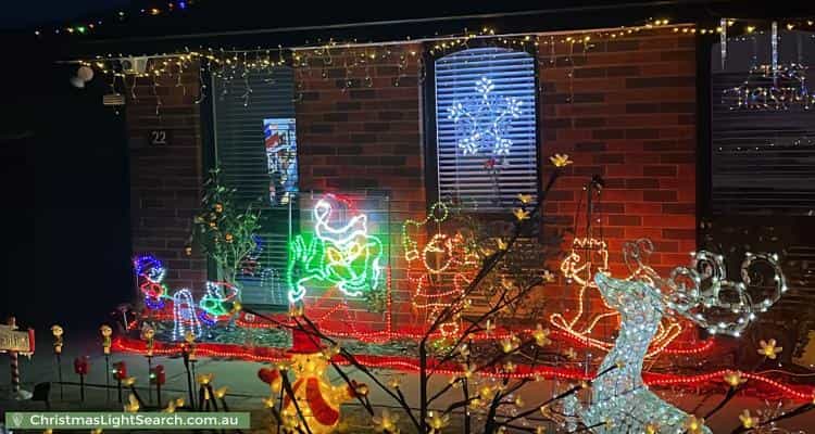 Christmas Light display at 22 Wyong Court, Patterson Lakes