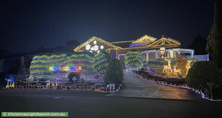 Christmas Light display at 18 Grandview Place, Blakeview