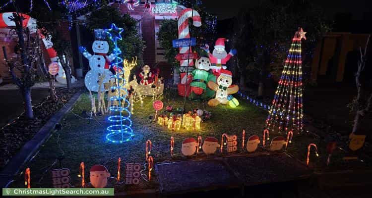 Christmas Light display at 123 Beckham Rise, Craigmore