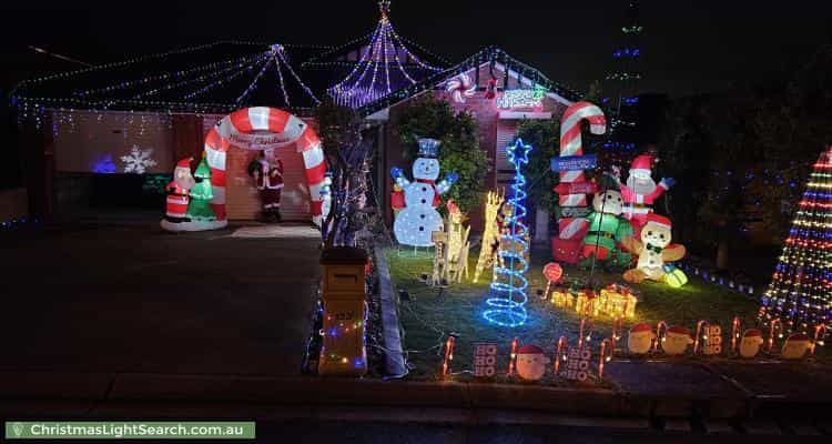 Christmas Light display at 123 Beckham Rise, Craigmore