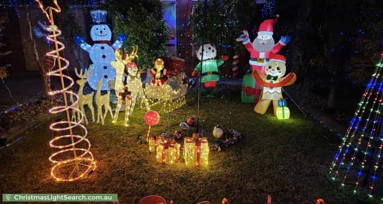 Christmas Light display at 123 Beckham Rise, Craigmore