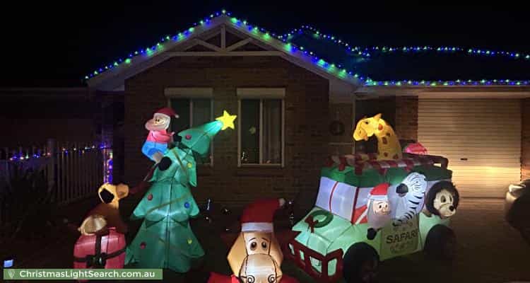 Christmas Light display at 22 Essex Street, Mansfield Park