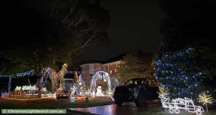 Christmas Light display at 53 Candlebark Quadrant, Rowville