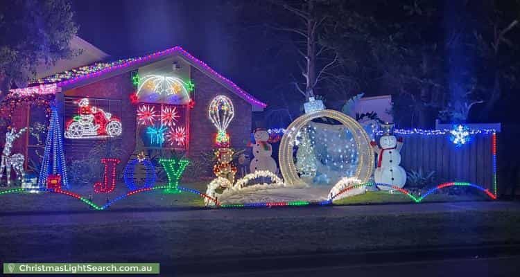 Christmas Light display at 69 Rangeview Drive, Skye