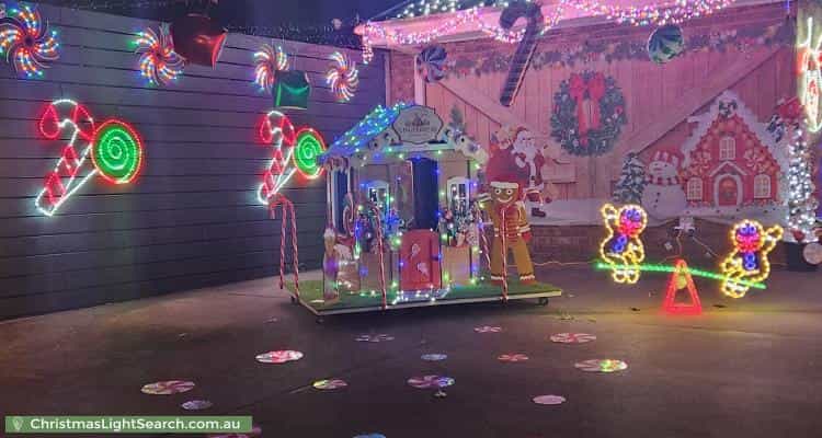 Christmas Light display at 69 Rangeview Drive, Skye