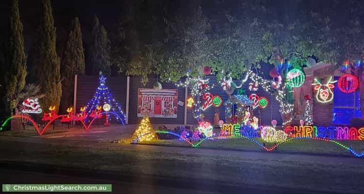 Christmas Light display at 69 Rangeview Drive, Skye