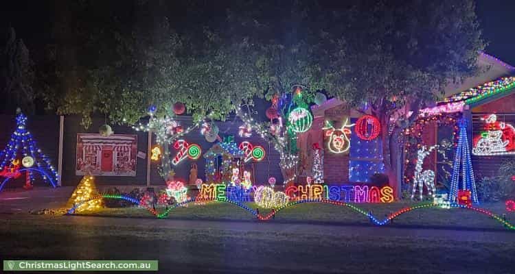 Christmas Light display at 69 Rangeview Drive, Skye