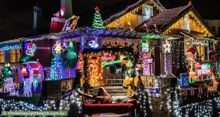Christmas Light display at 13 Dunmore Street North, Bexley