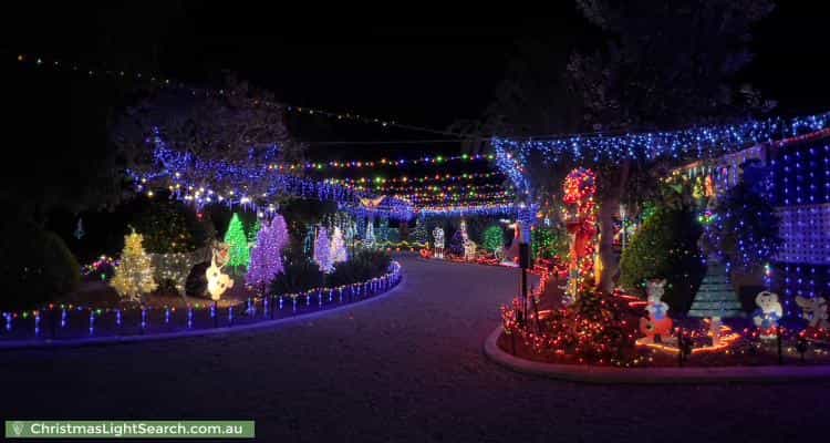 Christmas Light display at 15 Gilbert Street, Clayton Bay