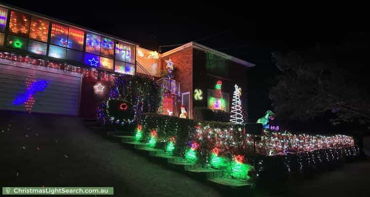 Christmas Light display at 25 Jackson Crescent, Pennant Hills