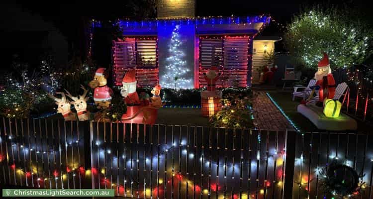 Christmas Light display at 9 Hobson Street, Newport