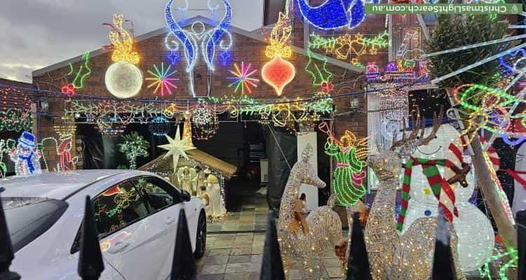 Christmas Light display at 59 Viney Street, Clarinda