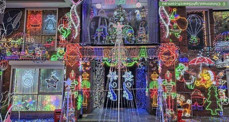 Christmas Light display at 59 Viney Street, Clarinda