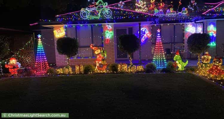 Christmas Light display at 115 President Avenue, Andrews Farm