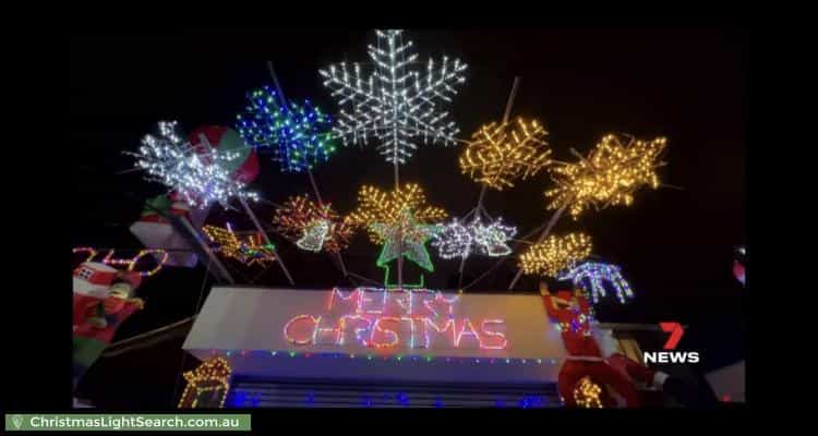 Christmas Light display at 42 Volante Crescent, Mermaid Waters