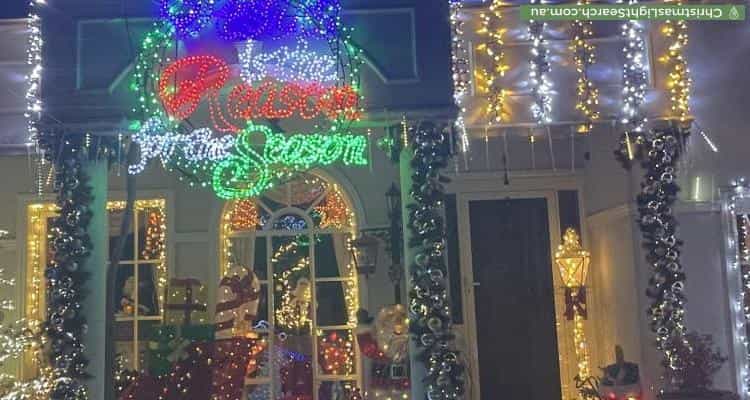Christmas Light display at 13 Sharp Street, Northcote