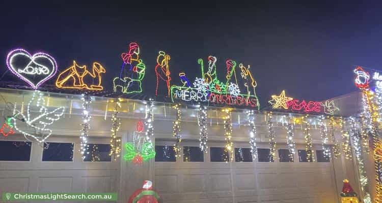 Christmas Light display at 13 Sharp Street, Northcote