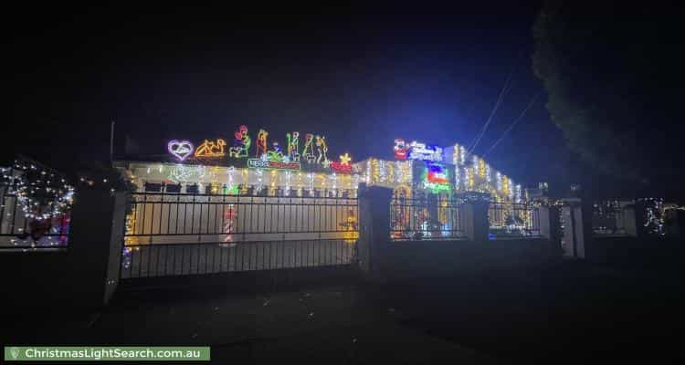 Christmas Light display at 13 Sharp Street, Northcote