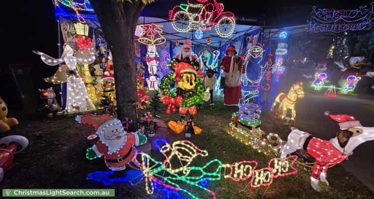 Christmas Light display at 3 Cleggett Street, Forde
