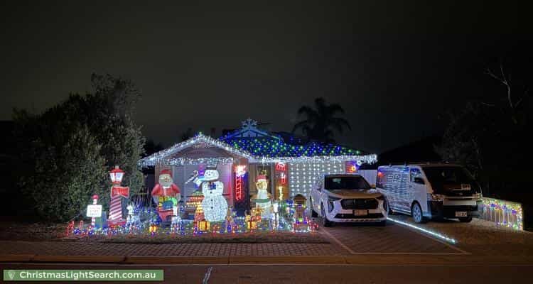 Christmas Light display at 91 Beckham Rise, Craigmore