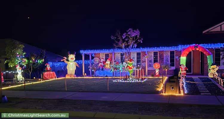 Christmas Light display at 28 Tickner Parade, The Vines
