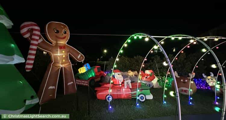 Christmas Light display at 26 Nicholson Avenue, St Ives