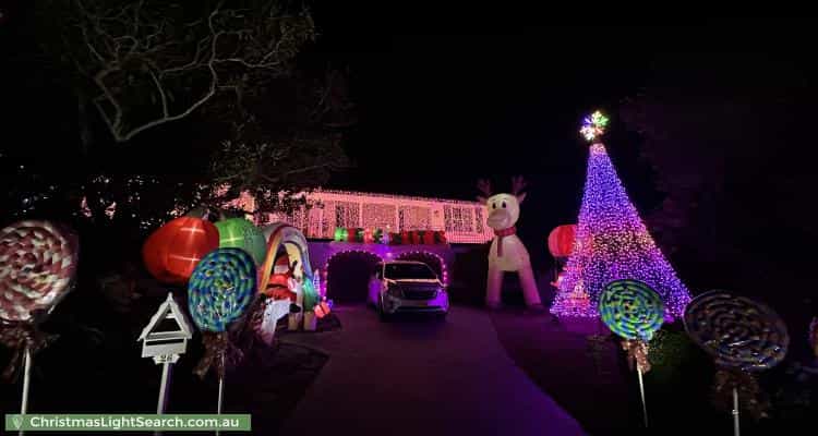 Christmas Light display at 26 Nicholson Avenue, St Ives