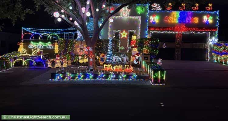Christmas Light display at 64 Rollston Street, Amaroo