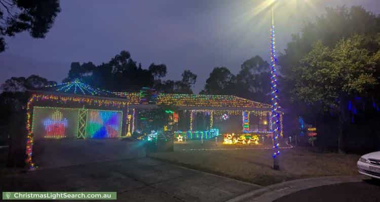 Christmas Light display at 17 Honeysuckle Court, Cranbourne North