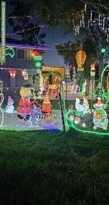 Christmas Light display at 4 Normanhurst Court, Petrie