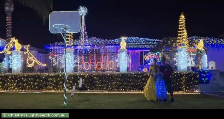 Christmas Light display at  Tahoe Close, Thornlie