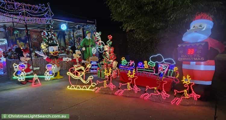 Christmas Light display at 3 Cleggett Street, Forde
