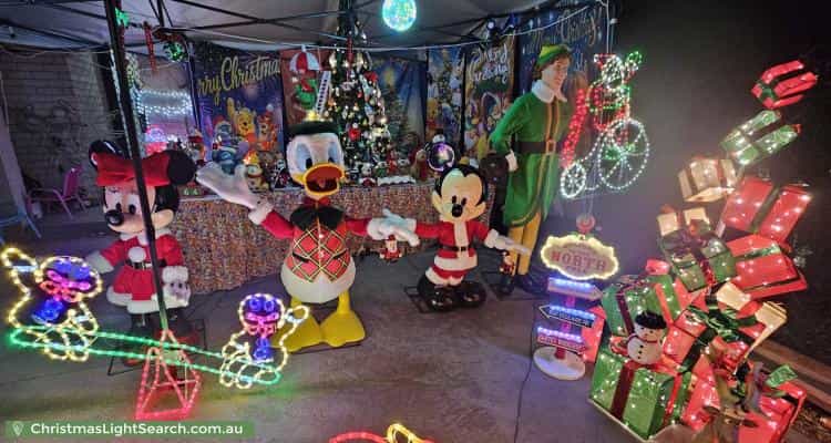 Christmas Light display at 3 Cleggett Street, Forde