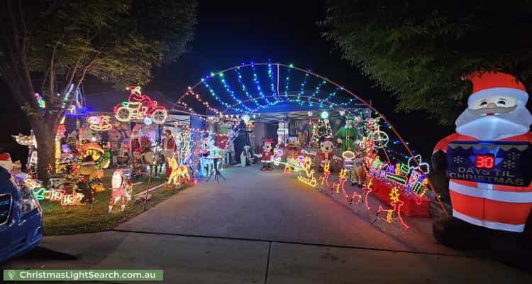 Christmas Light display at 3 Cleggett Street, Forde