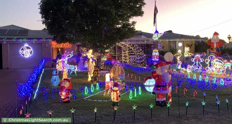 Christmas Light display at 2 Cook Place, Lesmurdie