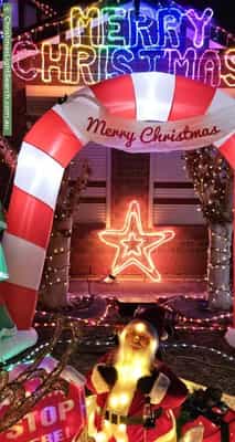 Christmas Light display at 123 Beckham Rise, Craigmore