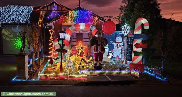 Christmas Light display at 123 Beckham Rise, Craigmore