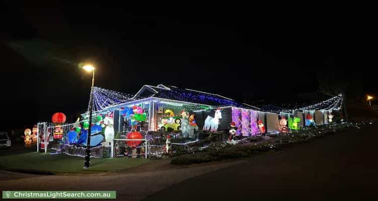 Christmas Light display at 1 Avalon Close, Bellbird Park