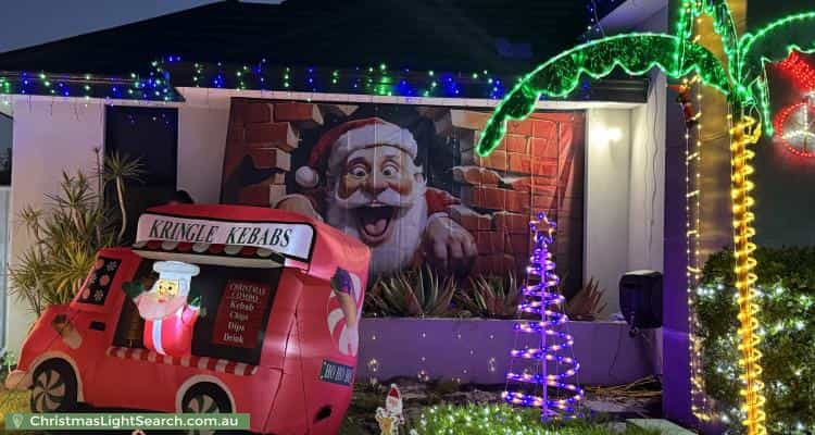Christmas Light display at 115 Burleigh Drive, Burns Beach