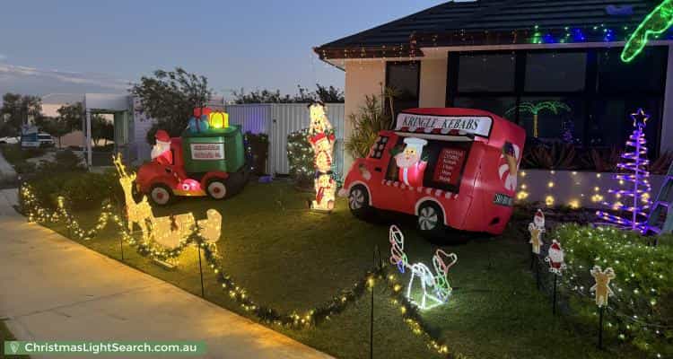 Christmas Light display at 115 Burleigh Drive, Burns Beach