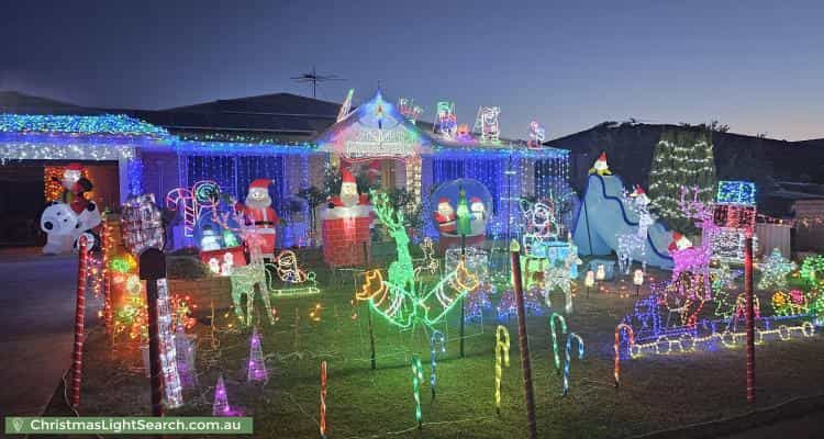 Christmas Light display at 3 Fernando Place, Safety Bay
