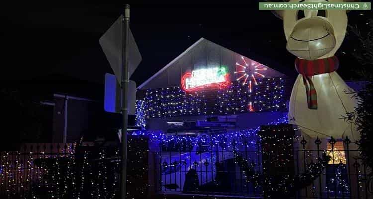 Christmas Light display at 193 Gordon Street, Coburg