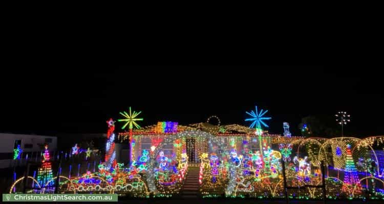 Christmas Light display at 50 Tiparra Avenue, Park Holme