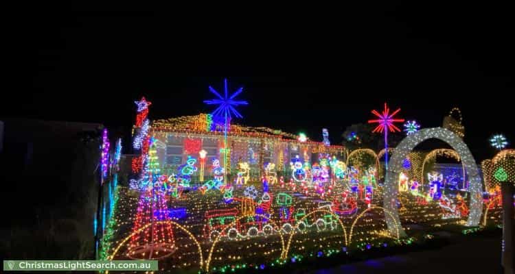 Christmas Light display at 50 Tiparra Avenue, Park Holme